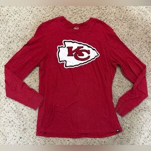 Kansas City Chiefs NFL Red Long Sleeve Logo Men's Tee